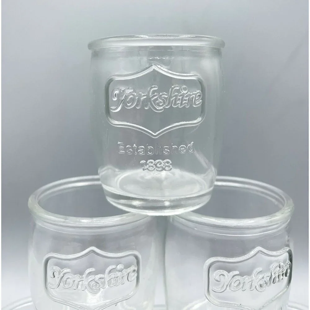 6 Yorkshire Est 1898 Shot Glasses Canning Jar Style Candle Crafts Farmhouse Bar